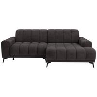 Rohová sedačka LAYA, pravá, tmavě hnědá tkanina MEMPHIS - tmavě hnědá, Moderní, textil (250/155cm) - Premium Living