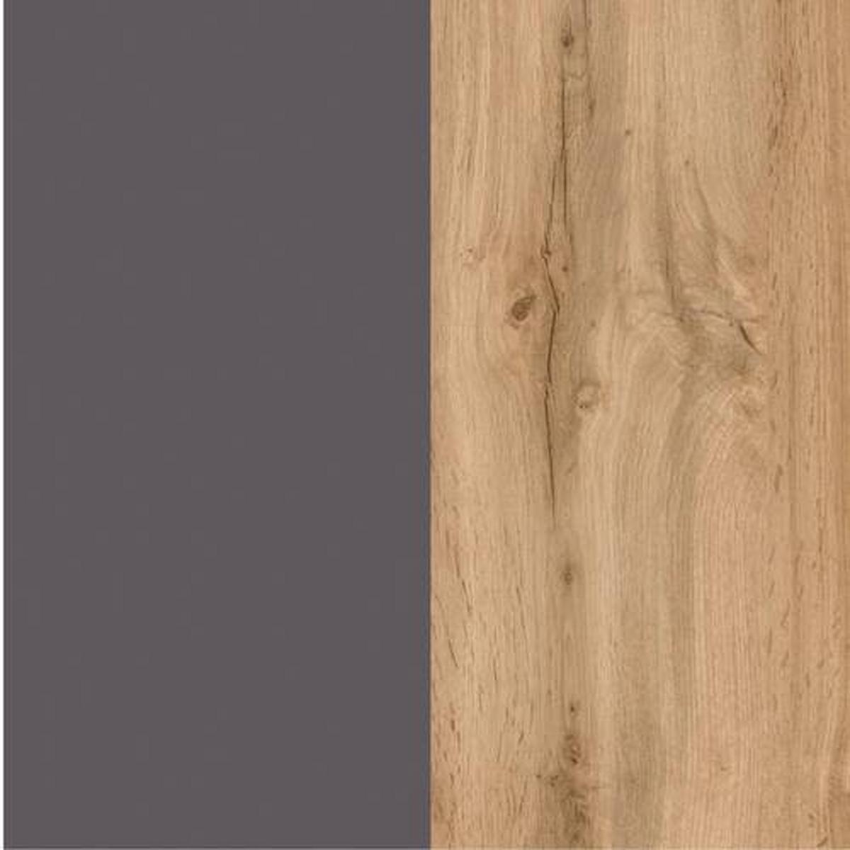 Backofen-/kühlschrank- Umbauschrank Turin 60 Cm - Eiche Wotan/Graphitfarben, Design, Holzwerkstoff (60/166/60cm) - Held