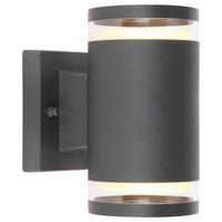 Led Außenleuchte Alcala 11 Watt Aluminium Wandmontage - Klar/Anthrazit, Basics, Glas/Metall (10/16,5cm) - Globo