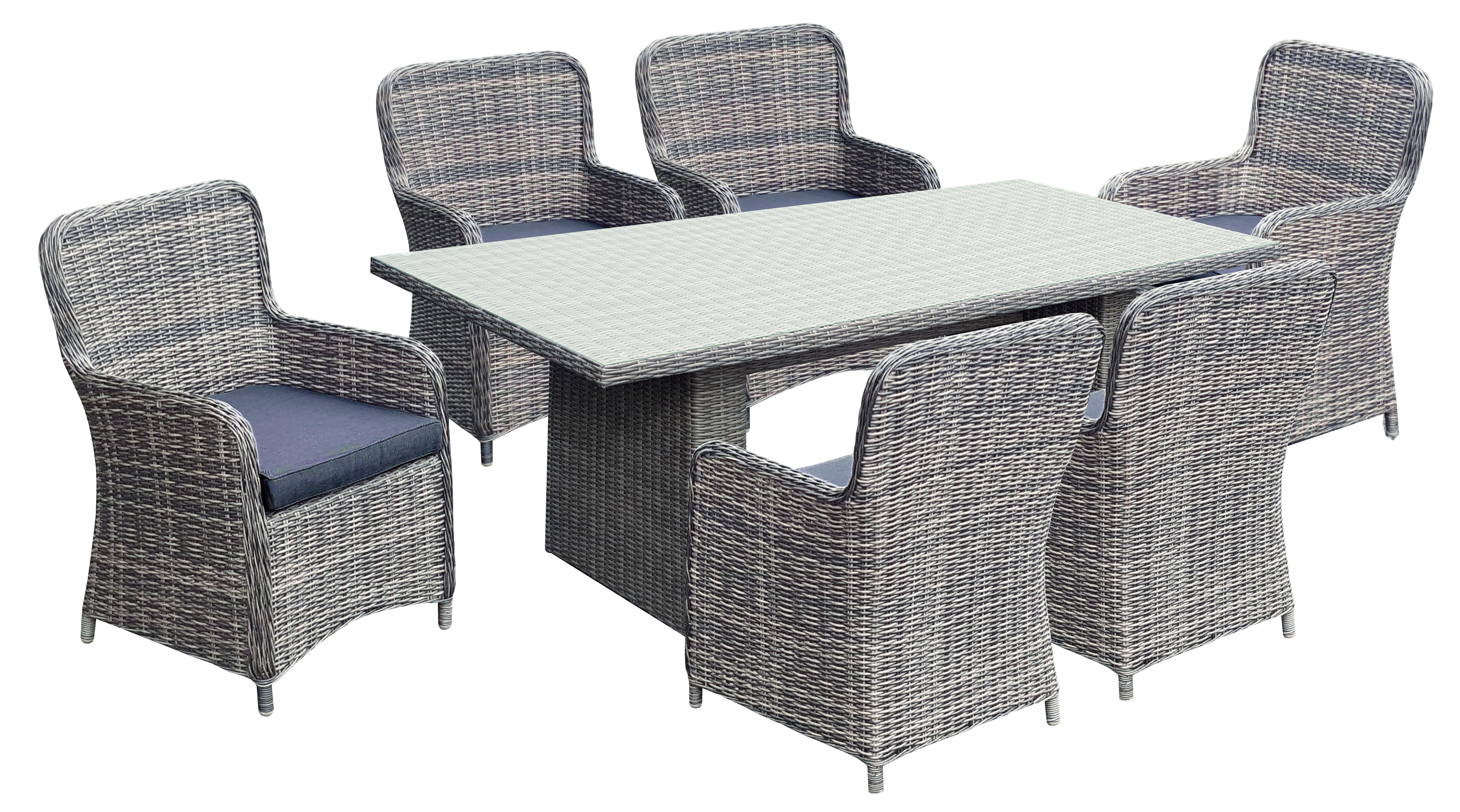 Gartensessel Bordeaux - Dunkelgrau/Schwarz, Basics, Kunststoff/Textil (66/93/62cm) - Gardenson