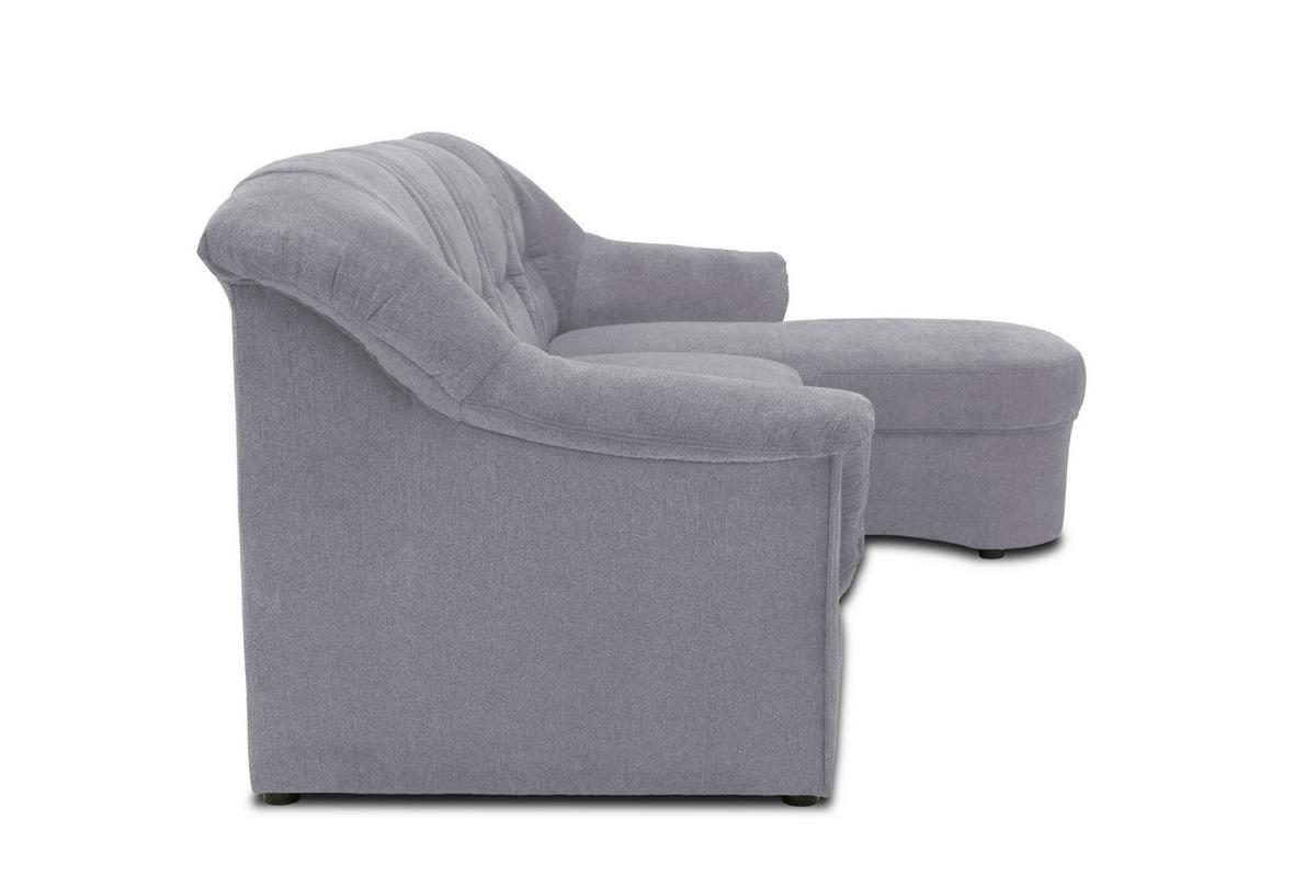 Ecksofa m. Schlaffunktion Sarafina Dunkelgrau 232x146 cm - Dunkelgrau/Schwarz, KONVENTIONELL, Textil (232/146cm) - MID.YOU