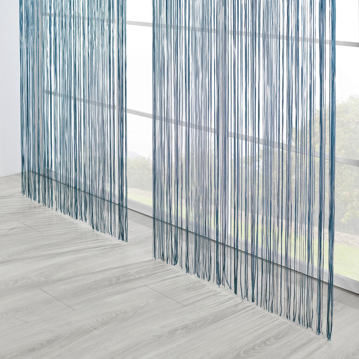 PROVÁZKOVÝ ZÁVĚS String Uni, 90/250cm - jadeitově zelená, textil (90/250cm) - Premium Living