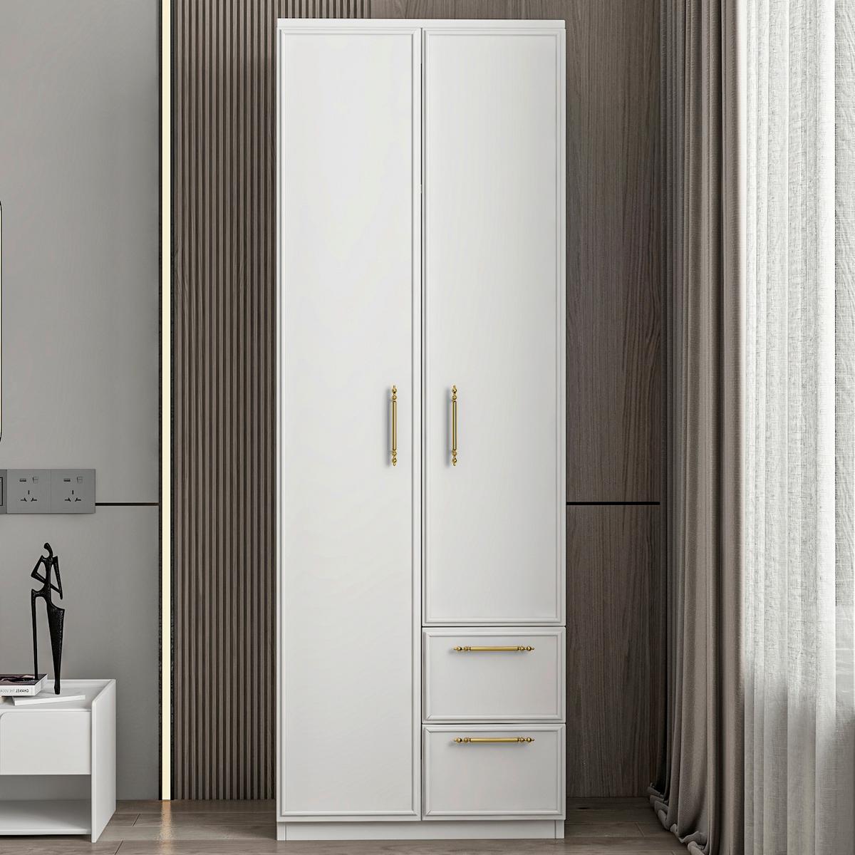 KLEIDERSCHRANK Vespera Weiß B: 60cm - Weiß, Design, Holzwerkstoff (60/172/45cm) - Livetastic