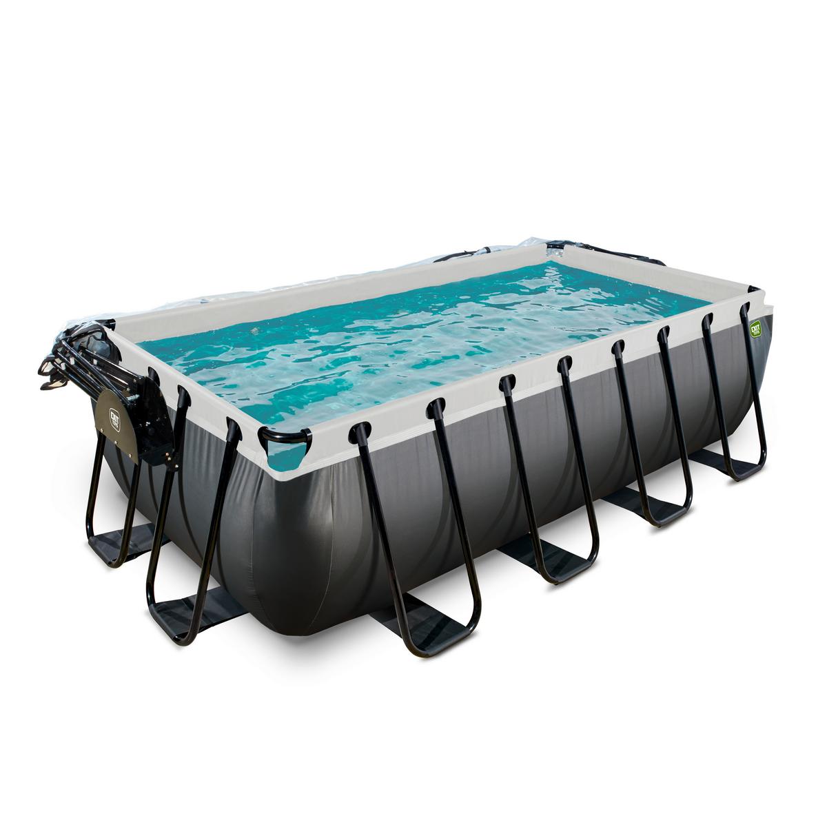 Pool-set Exit Black Leather Pool - Schwarz, KONVENTIONELL, Kunststoff (400/200/100cm) - EXIT Toys