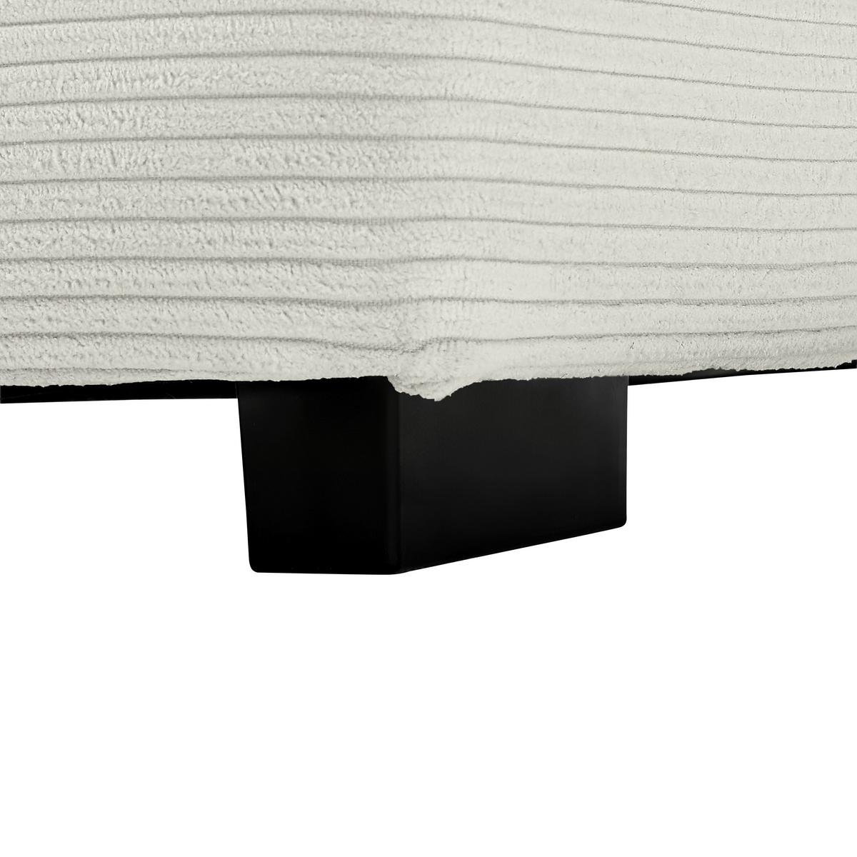 Rohová sedačka PEDRO, pravá, béžový manšestr - černá/béžová, Moderní, textil/plast (300/190cm) - Mömax