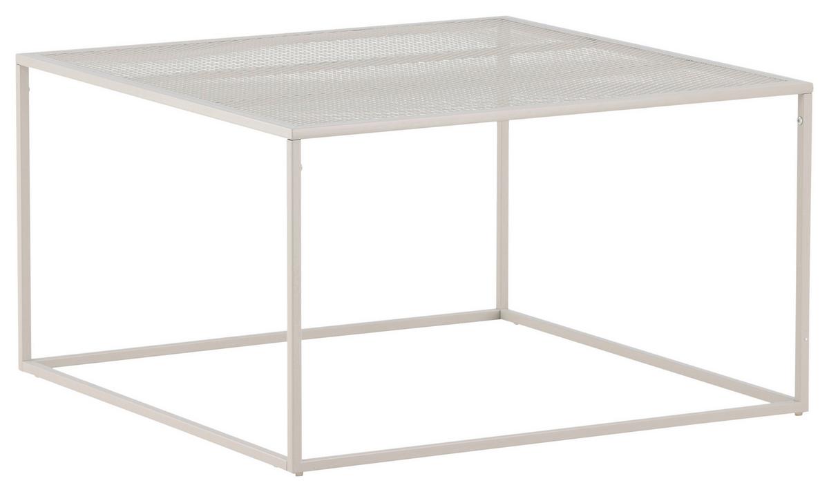 Couchtisch Netz - Beige, Design, Metall (80/80/45cm) - Livetastic