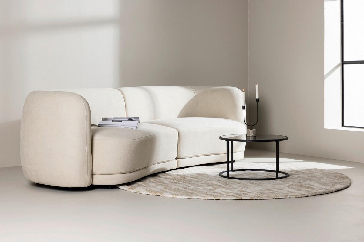 2-SITZER-SOFA Cielo Weiß B: 268cm - Weiß, MODERN, Textil/Metall (268/80/91cm) - Livetastic
