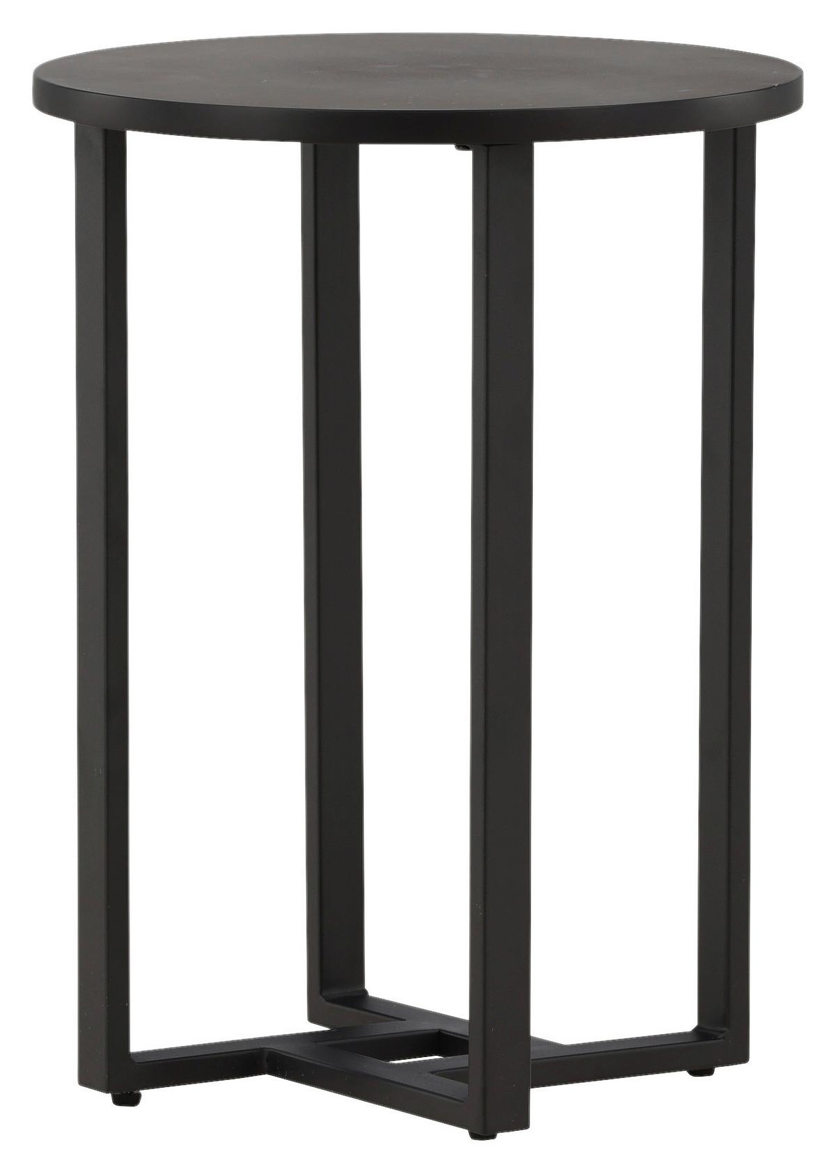 Couchtisch Lawton - Schwarz, Design, Holzwerkstoff/Metall (40/40/55cm) - Livetastic
