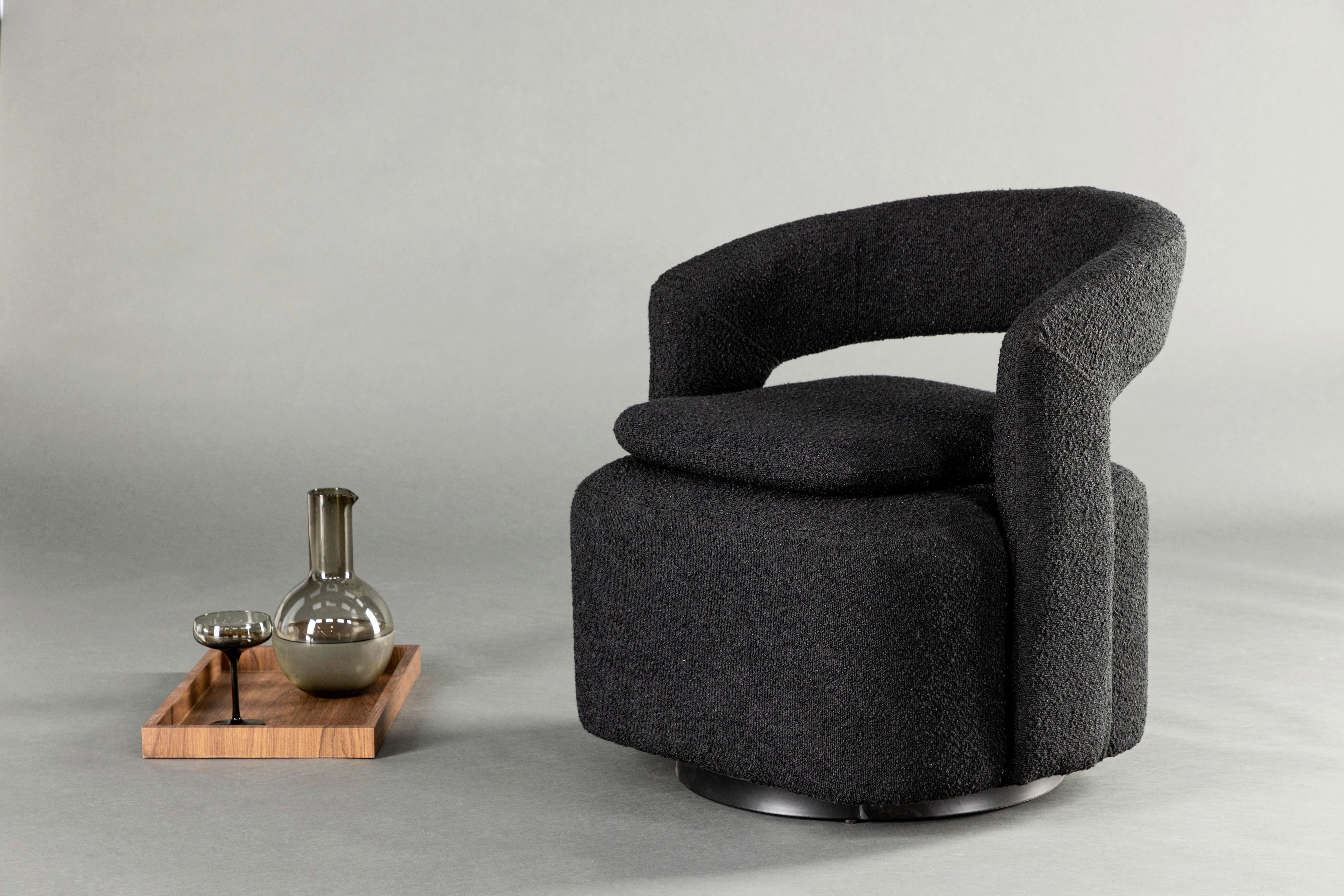 Sessel Laurel - Schwarz, Design, Metall (69/75/72cm) - Livetastic