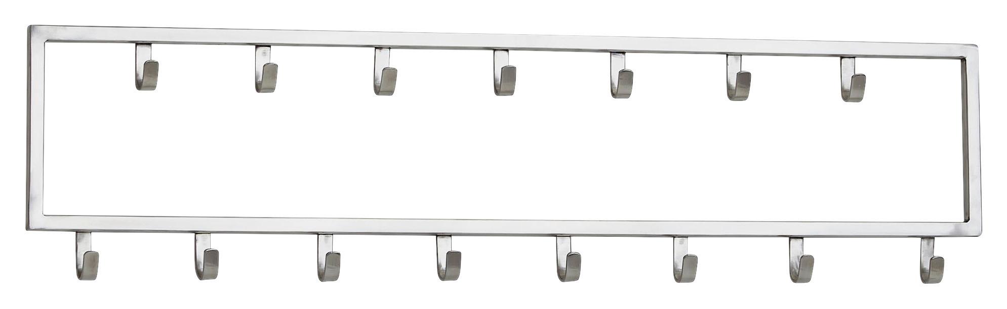 Nástenný vešiak WOHNLING strieborný - strieborná, Modern, kov (80/20/4cm) - MID.YOU