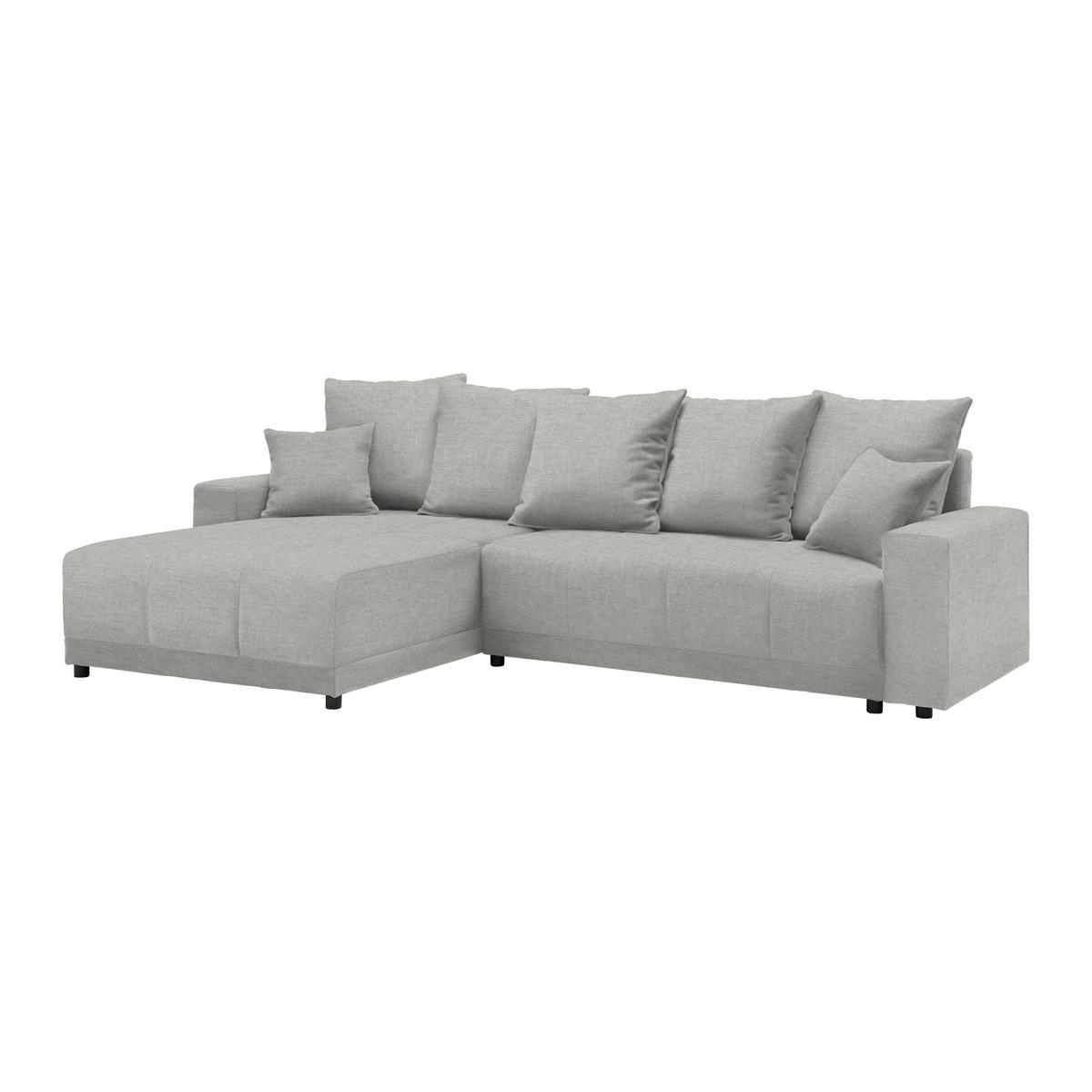 Rohová sedačka ALATRI, obojstr.,strieborná,s vankúšmi - čierna/zelená, Modern, textil/plast (289/90/176cm) - Based