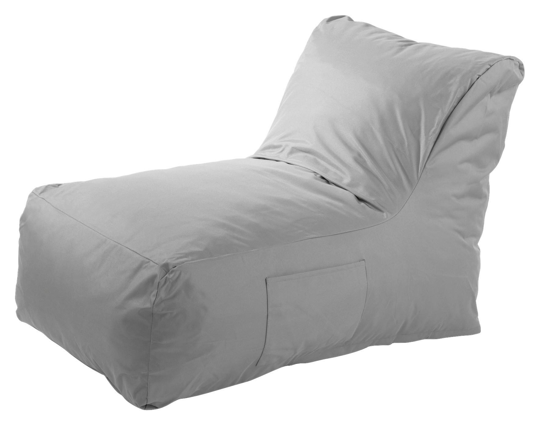 Sitzsack-Lounge In- und Outdoor - Grau, Basics, Kunststoff (90/55/60cm)