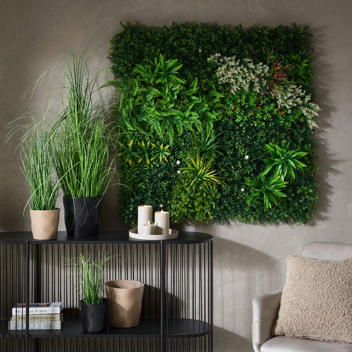 Umělá rostlina FARNMATTE -PAZ- - zelená/tmavě zelená, plast (100/100cm) - Mömax