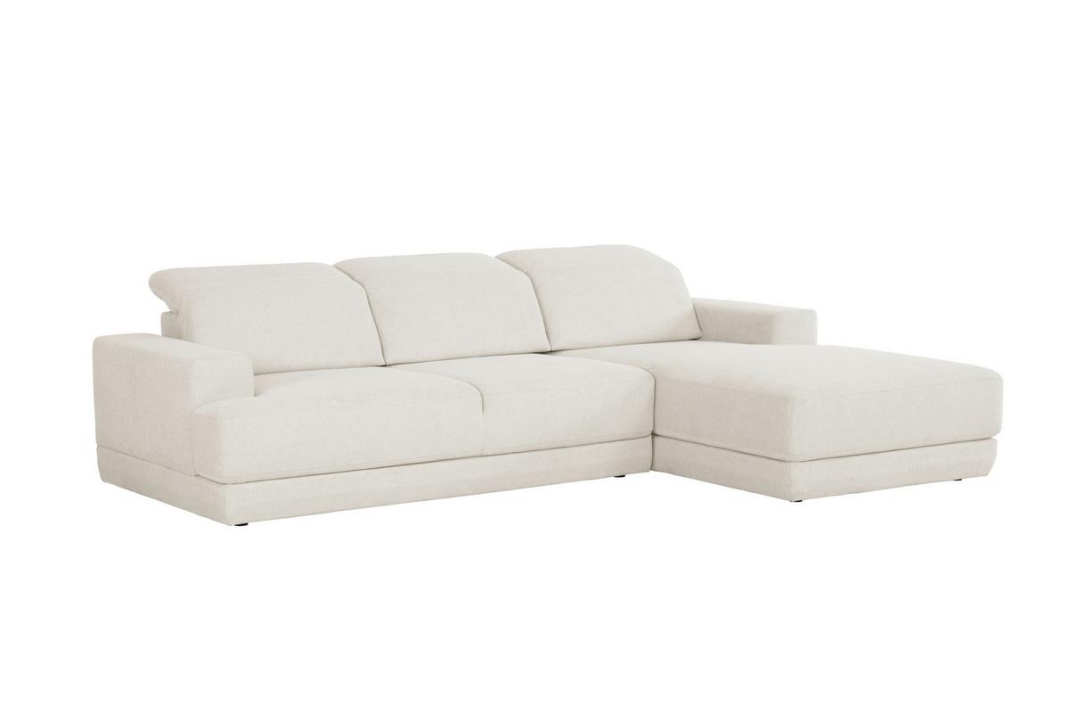 Ecksofa Frans Weiß S: 293 Cm - Schwarz/Weiß, Design, Textil (293/204cm) - MID.YOU