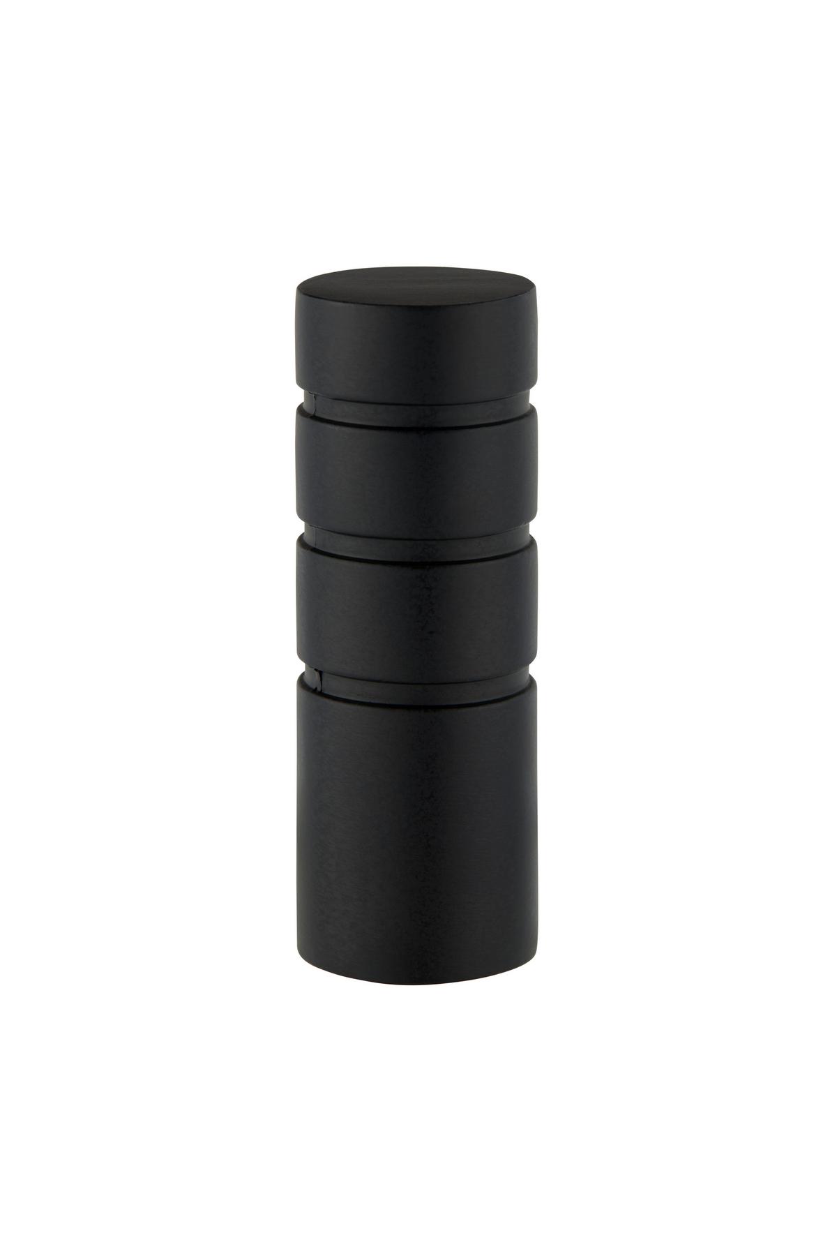 Rundstangengarnitur 1-Lfg Ada Schwarz L: 120-230cm - Schwarz, ROMANTIK / LANDHAUS, Metall (120-230cm) - James Wood