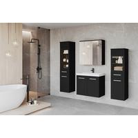 Badmöbel-Set 5-tlg. Madrit 120 cm - Schwarz/Weiß, LIFESTYLE, Glas/Keramik (120cm) - P & B