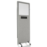 Trennwand Flexmiut Wb - Klar/Hellgrau, Basics, Kunststoff/Textil (60/177/3cm) - MID.YOU