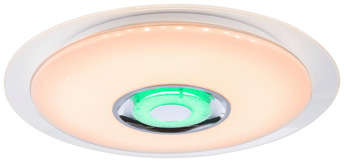 Led-deckenleuchte Ø 47,5 Cm Mit Farbwechsler Und Bluetooth - Opal/Weiß, MODERN, Kunststoff/Metall (47,5/5,7cm)