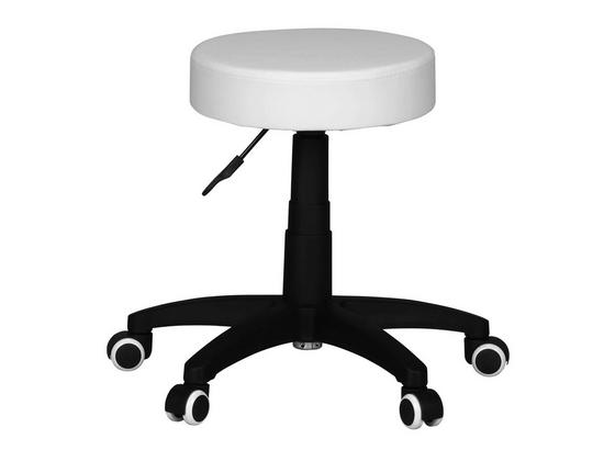 Bürohocker Leon S D: ca. 50 cm Weiß - Schwarz/Weiß, KONVENTIONELL, Kunststoff/Textil (50/44/50cm) - Livetastic Bürohocker Leon S D: ca. 50 cm Weiß - Schwarz/Weiß, KONVENTIONELL, Kunststoff/Textil (50/44/50cm) - Livetastic