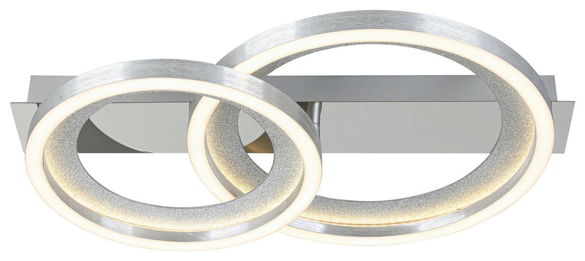 LED-DECKENLEUCHTE CALOGERO - Chromfarben/Silberfarben, Basics, Kunststoff/Metall (46/30,4/8cm) - Luca Bessoni