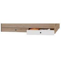 Bettkasten Cariba B: 100 Cm Weiß/eiche Mit Rollen - Eichefarben/Weiß, Design, Holzwerkstoff/Kunststoff (100/16/60cm) - MID.YOU