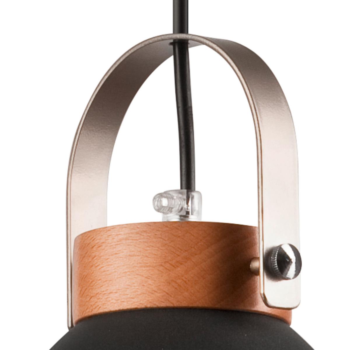 Hängeleuchte 31774 Danielle - Graphitfarben, KONVENTIONELL, Holz/Metall (76/37/12cm)
