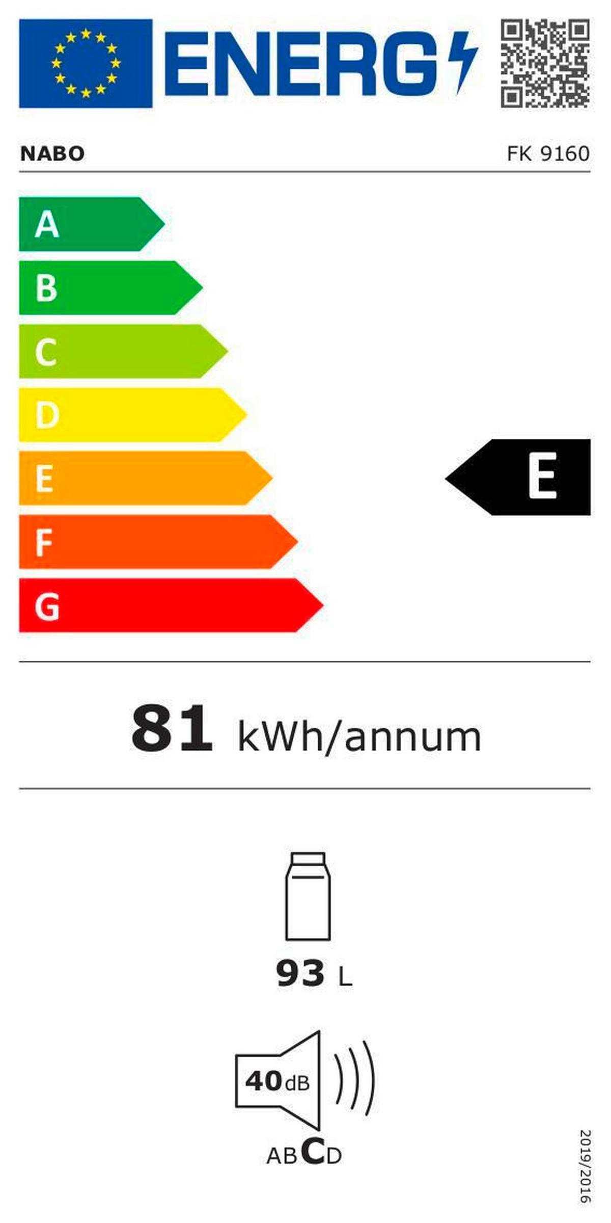 Weinkühlschrank Nabo Fk 9160 - Schwarz, Basics, Metall (47/85/44cm) - Nabo