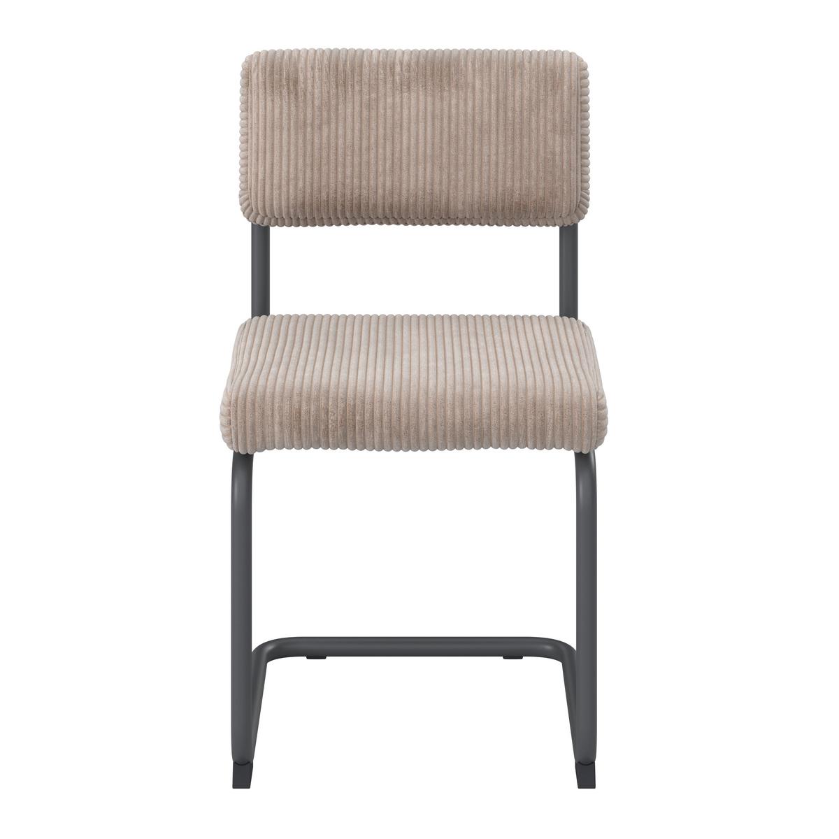 STOLIČKA S PRUŽNÝM PODNOŽÍM ALFREDO - čierna/svetlosivá, Modern, kov/drevo (47/86/56cm) - Bessagi Home