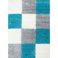 Hochflor Teppich Türkis Life 200x290 cm - Türkis/Hellgrau, KONVENTIONELL, Textil (200/290cm) - Novel
