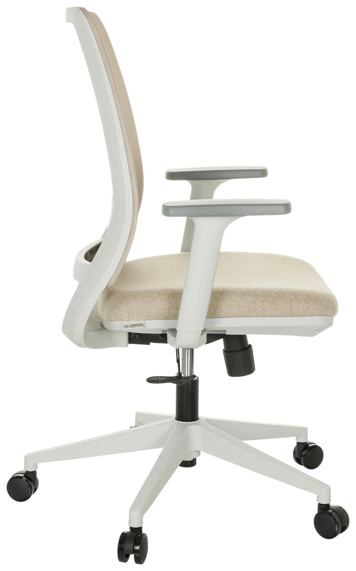 Drehstuhl Profondo Eco W - Beige/Weiß, Basics, Kunststoff/Textil (68/98,5-108,5/56cm) - MID.YOU
