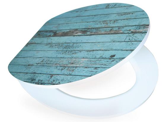 WC-Sitz High Gloss Blue Wood - Türkis/Weiß, MODERN, Holzwerkstoff (37/43,5cm) WC-Sitz High Gloss Blue Wood - Türkis/Weiß, MODERN, Holzwerkstoff (37/43,5cm)