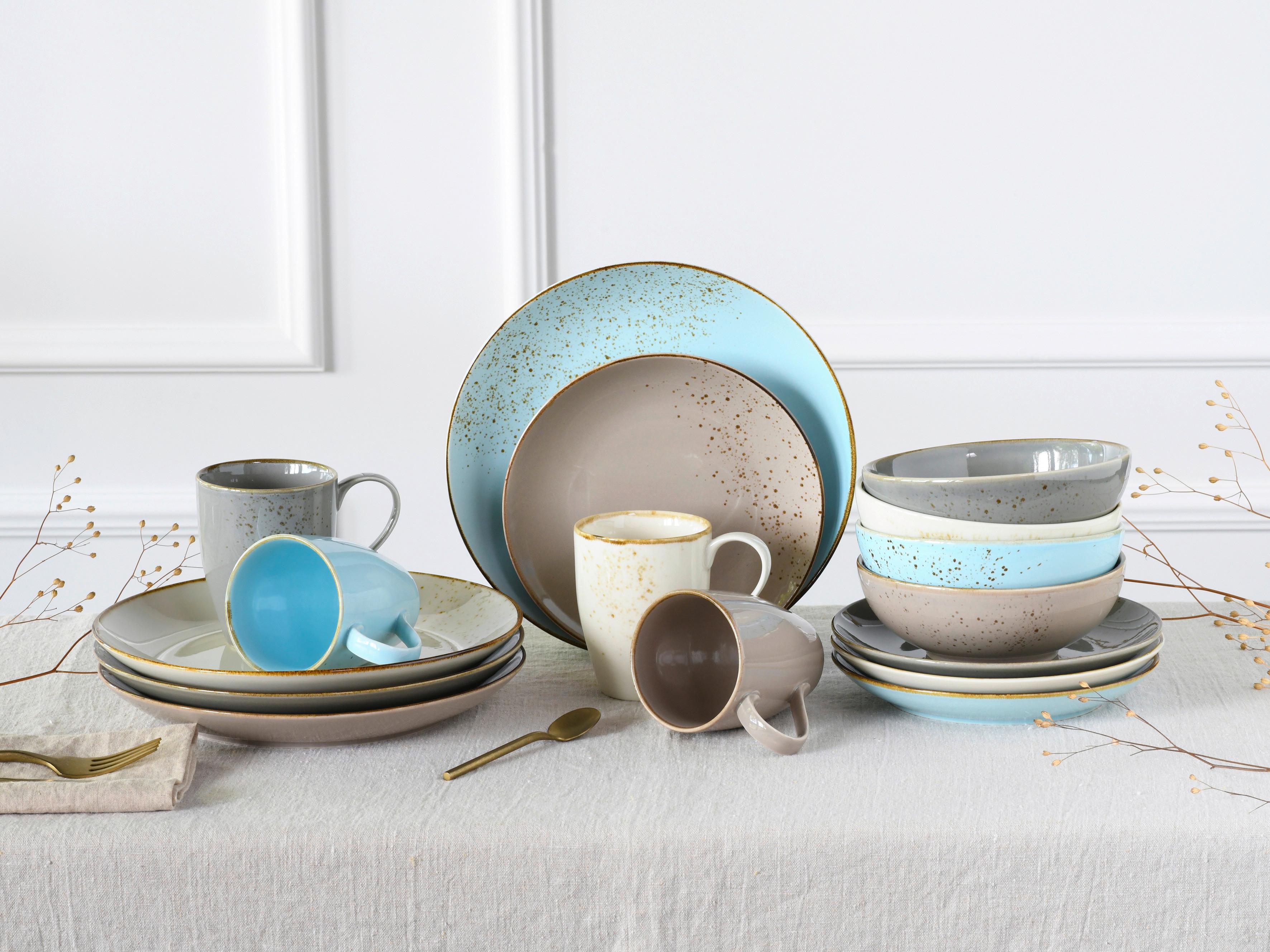 Kombinovaná souprava NATUR SCANDINAVIE, 16-dílný - vícebarevná, Trend, keramika - Creatable