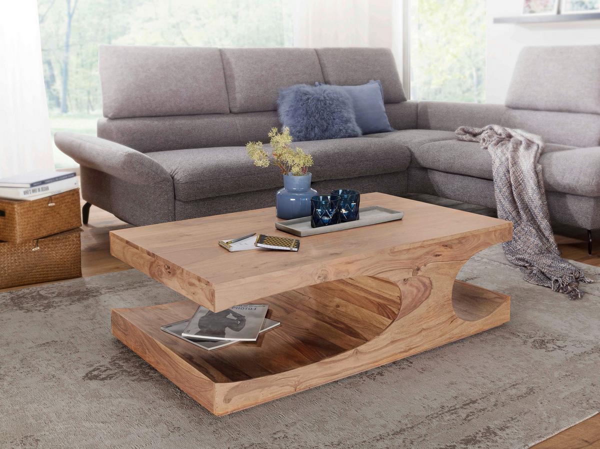 COUCHTISCH WL1.522 - Akaziefarben, Design, Holz (118/70/38cm) - MID.YOU