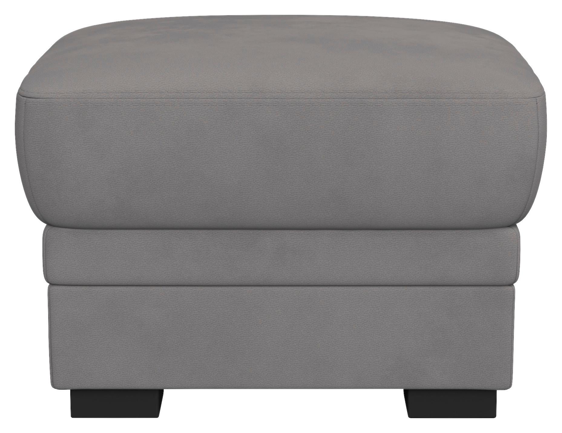 Hocker Marcus - Hellgrau/Schwarz, Basics, Textil (68/45/68cm) - MID.YOU