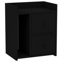 Nachtkästchen Schwarz H: 60 cm Venus - Schwarz, Design, Holzwerkstoff (50/60/35cm) - MID.YOU