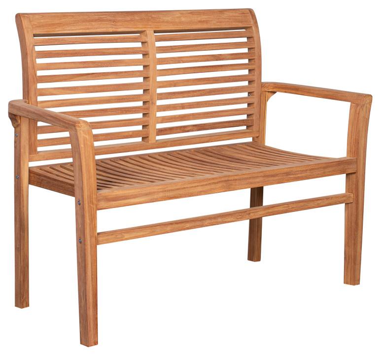 Gartenbank Woodie Stapelbank Lamelle - Basics, Holz (120/92/52cm) - Gardenson