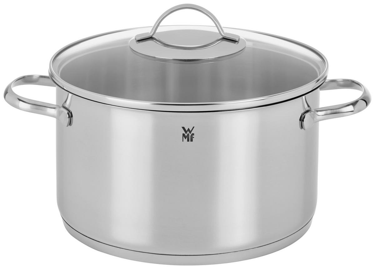 Kochtopfset Provence Plus CMMF 8-tlg. Edelstahl, inkl. Pfanne - Edelstahlfarben, Basics, Glas/Metall (16/24/16cm) - WMF