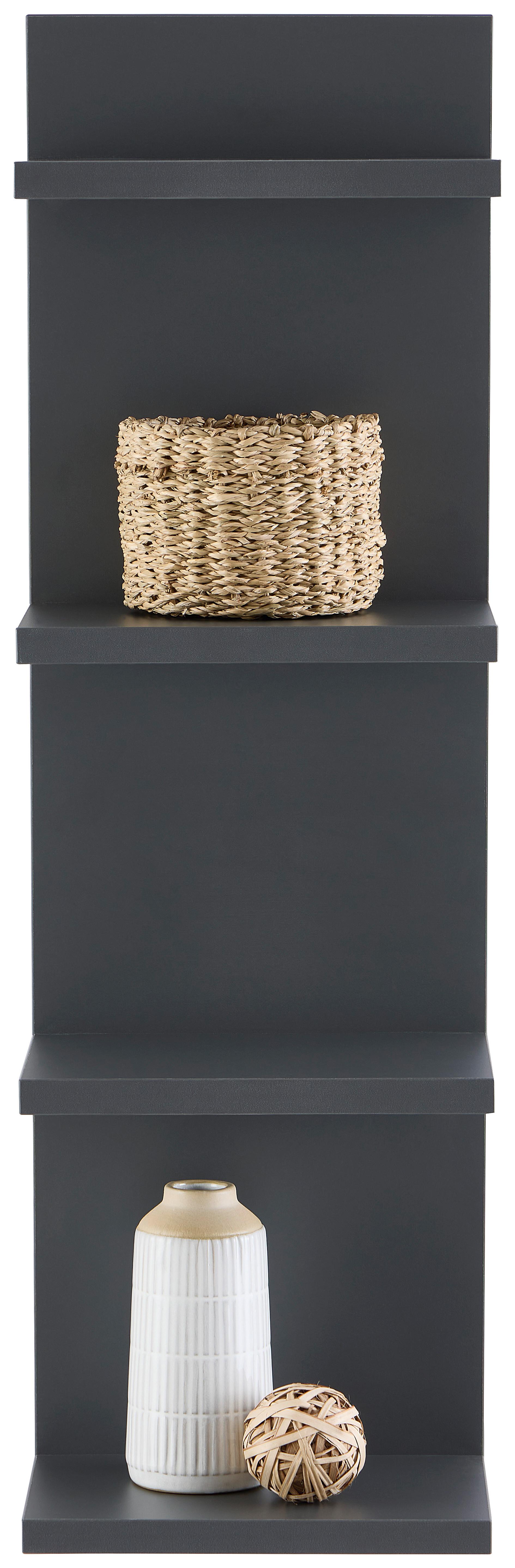 Wandregal Eolo Anthrazit B: 23,2 Cm - Anthrazit, Trend, Holzwerkstoff (23,2/75/16,8cm)
