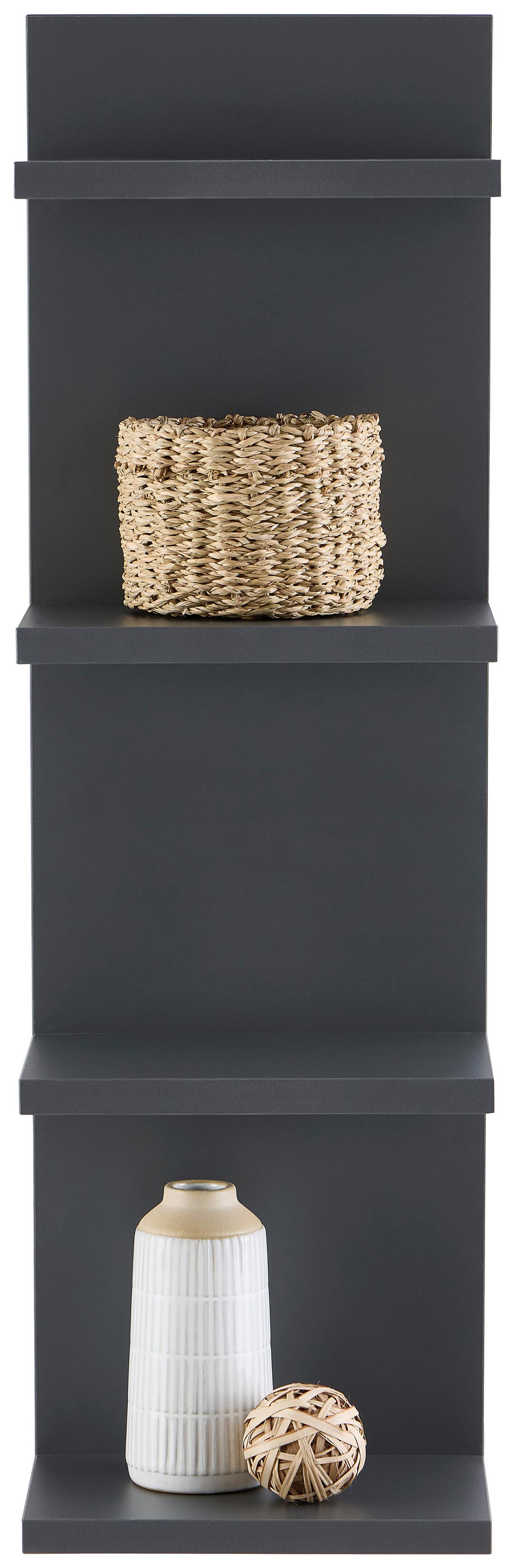 Wandregal Eolo Anthrazit B: 23,2 cm - Anthrazit, Trend, Holzwerkstoff (23,2/75/16,8cm)