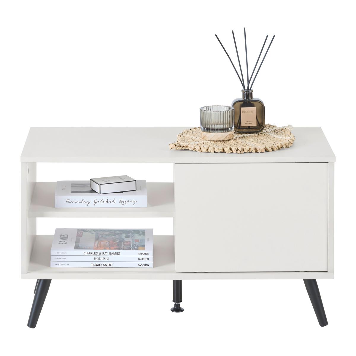 TV STOLÍK MOVE - čierna/kašmírová, Modern, kov/kompozitné drevo (80/46/35cm) - Based