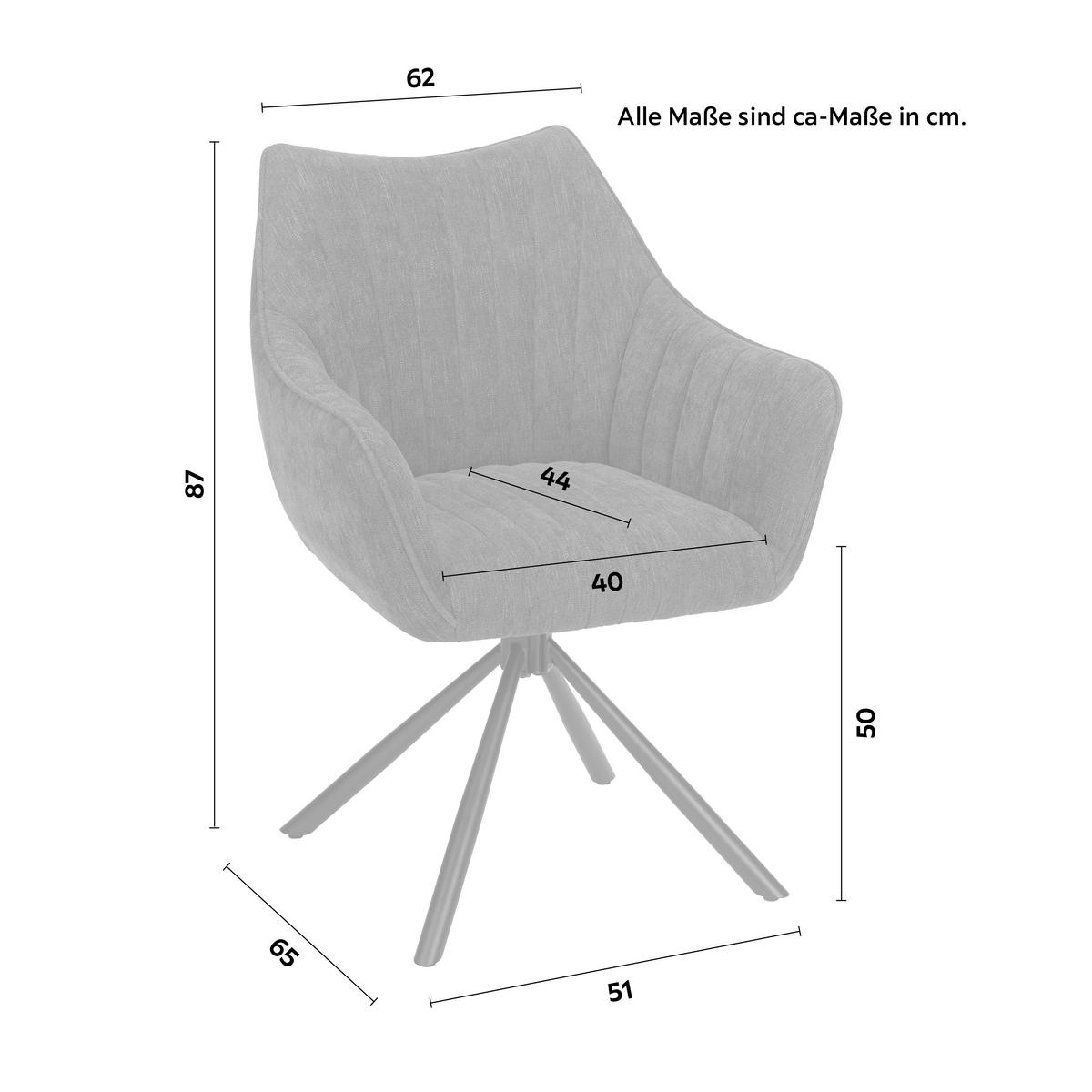 Židle s područkami Trient, zelená - černá/olivově zelená, Moderní, kov/textil (62/87/65cm) - Premium Living