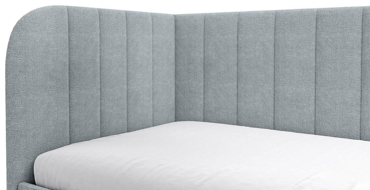 Polsterbett Millow Links Minttürkis Lf: 90x200 Cm - Schwarz/Minttürkis, MODERN, Holz/Holzwerkstoff (90/200cm) - MID.YOU