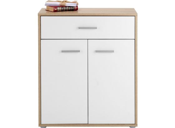 Komoda Andrea - bílá/barvy dubu, Moderní, kompozitní dřevo (68/80/34cm) Komoda Andrea - bílá/barvy dubu, Moderní, kompozitní dřevo (68/80/34cm)