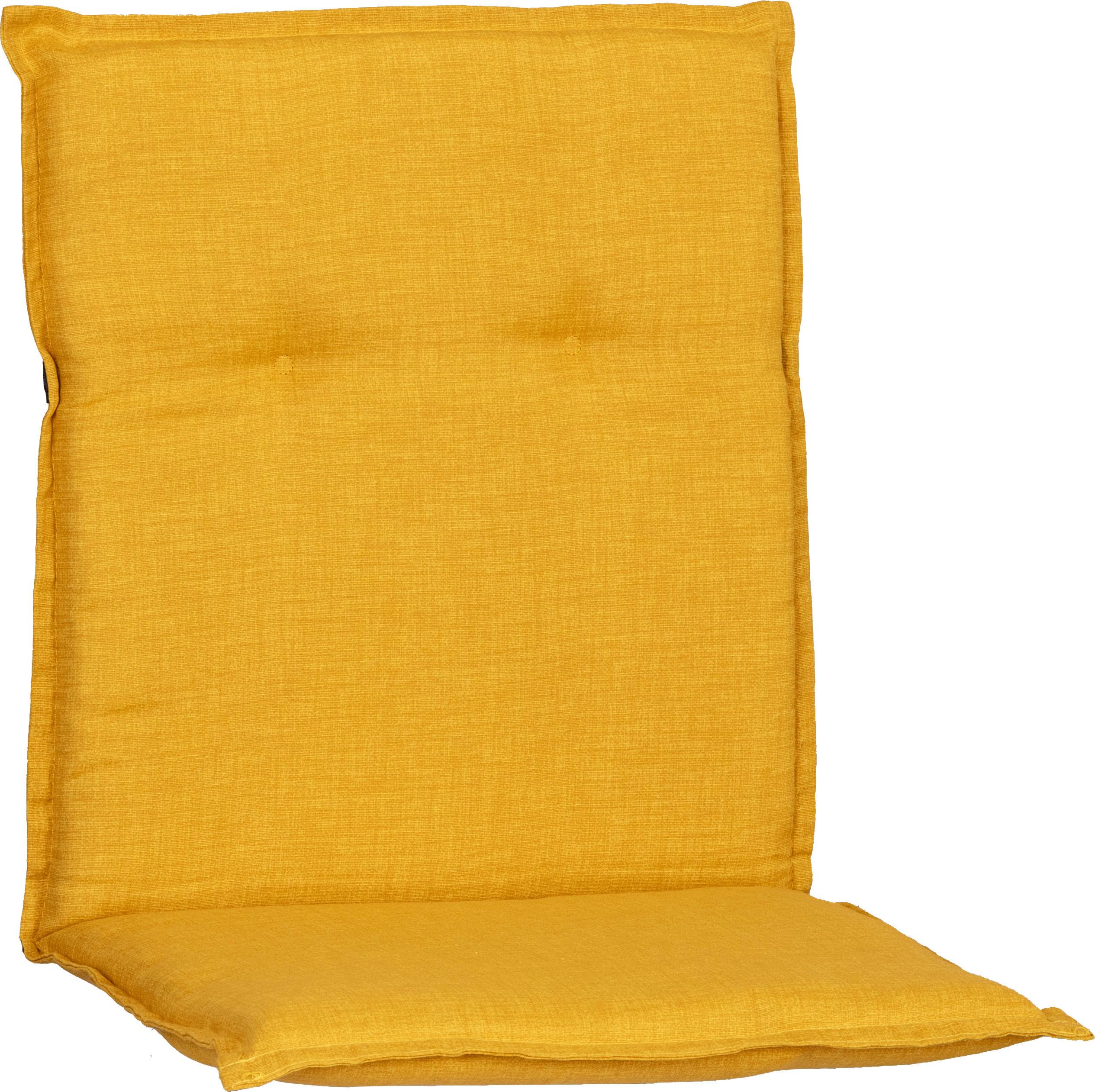 PODLOŽKA NA ŽIDLI GENF 1 - hořčicově žlutá, Basics, textil (100/48/5cm) - Mömax