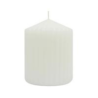 VALCOVÁ SVIEČKA LIONA - biela, parafín (7/9cm) - Mömax