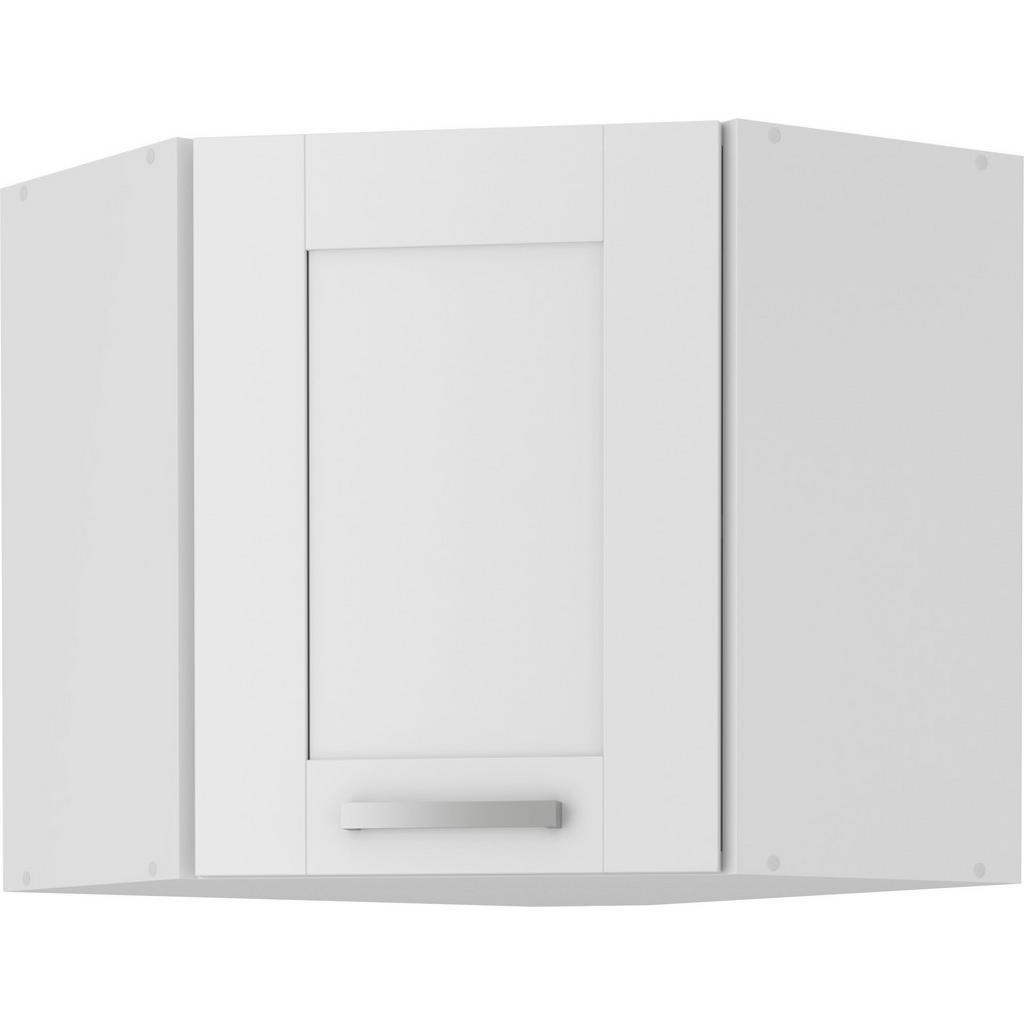 Eckoberschrank Luisa B: 60 Cm Weiß 1 Drehtür