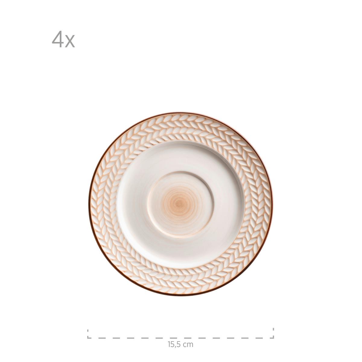 Kaffeeservice Prospero 4 Personen Geschirr Set - Weiß, Basics, Keramik (24,5/24,5/22,5cm) - Mäser