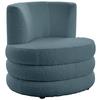 Designsessel Magari - Blau/Edelstahlfarben, Trend, Textil (90/82/85cm) - Livetastic