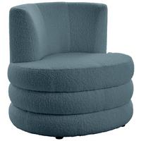 Designsessel Magari - Blau/Edelstahlfarben, Trend, Textil (90/82/85cm) - Livetastic