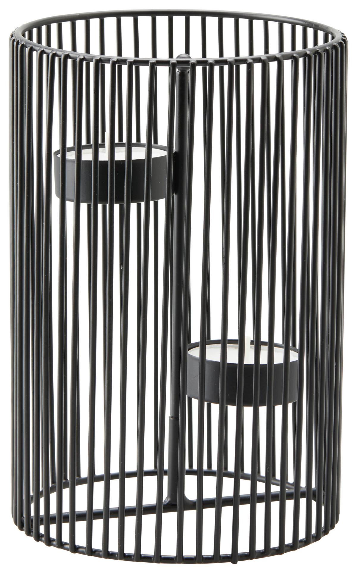 Stojan na svíčky Thea, ca. 11/17cm - černá, Basics, kov (11/17cm) - Modern Living